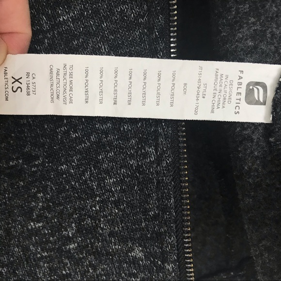 Fabletics Calypso Jacket Tweed Asymmetrical Zip XS - Picture 12 of 16